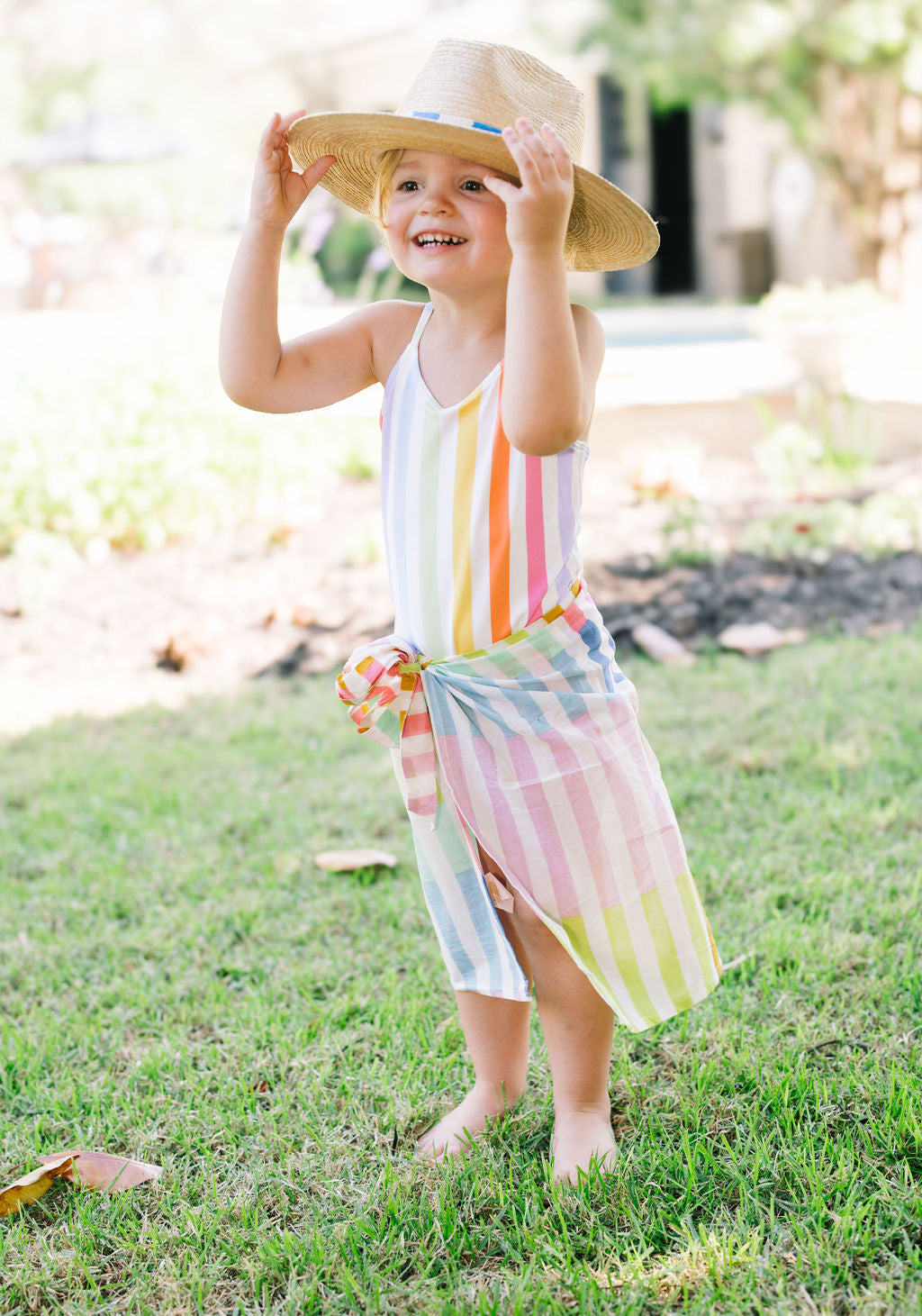 Kids Sarong – Rainbow Stripes